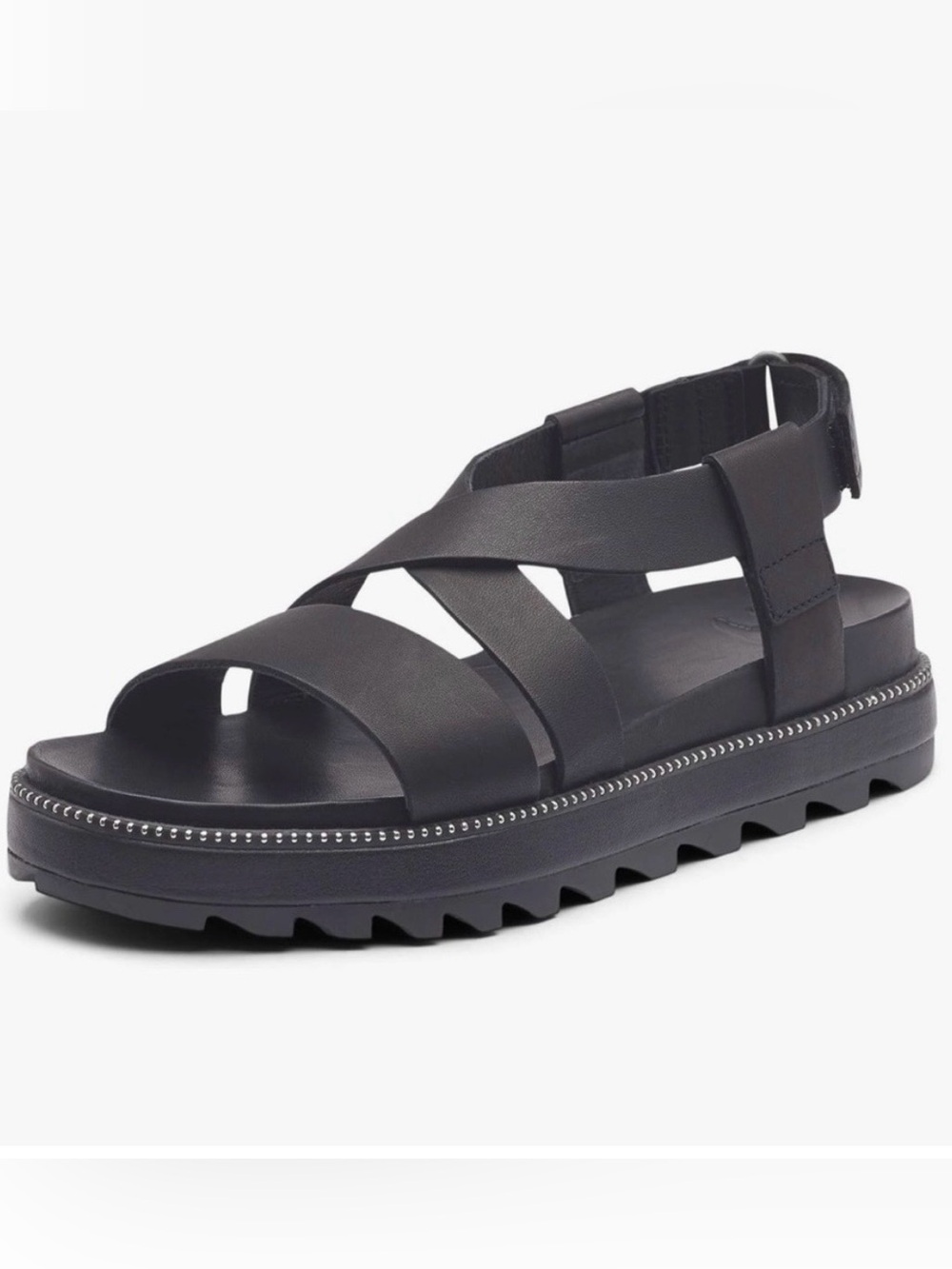 SOREL Roaming Criss Cross Black Slingbacks Sandals Women's Size 10.5